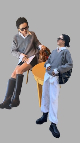 「Didot.showroom（ディドット ショールーム）のアイテム（ブーツ）」を使った、Oo.hiro.oOさん（レディース・159cm）の冬コーディネート