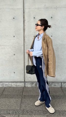 「アイテム（スウェットパンツ）」を使った、Oo.hiro.oOさん（レディース・159cm）の春コーディネート