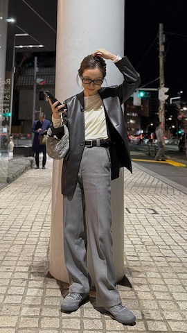 「アイテム（ノーカラーコート）」を使った、Oo.hiro.oOさん（レディース・159cm）の春コーディネート