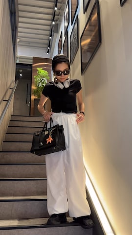 「アイテム（ヘアバンド）」を使った、Oo.hiro.oOさん（レディース・159cm）の夏コーディネート