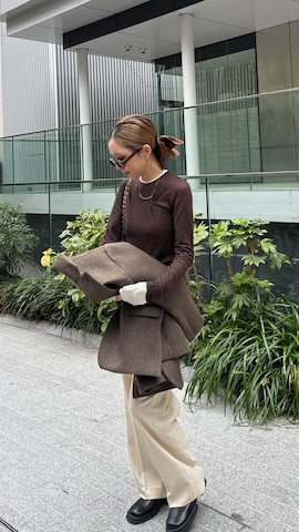 「アイテム（ヘアアクセサリー）」を使った、Oo.hiro.oOさん（レディース・159cm）の秋コーディネート