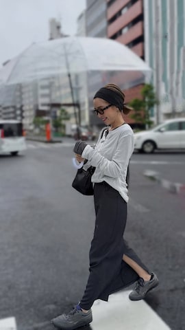 「アイテム（ヘアバンド）」を使った、Oo.hiro.oOさん（レディース・159cm）の夏コーディネート