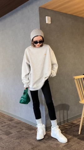 「アイテム（スウェット）」を使った、Oo.hiro.oOさん（レディース・159cm）の冬コーディネート