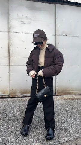 「ETRE TOKYO（エトレトウキョウ）のアイテム（ブルゾン）」を使った、Oo.hiro.oOさん（レディース・159cm）の冬コーディネート