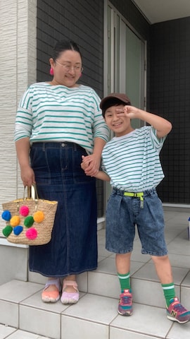 「アイテム（スカート）」を使った、☁︎•ꇵ͒•`s☺︎+sa*॰¨̮さん（キッズ・121cm）の春コーディネート