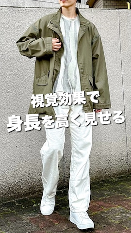 「Java（ジャバ）のアイテム（ミリタリージャケット）」を使った、ひっちさん（メンズ・171cm）の冬コーディネート