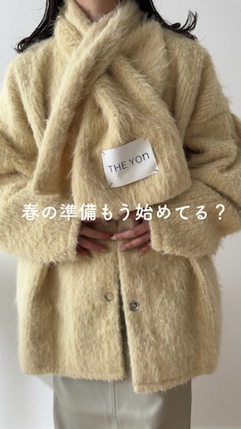 「アイテム（ノーカラーコート）」を使った、えだ( ¨̮ )さん（レディース・155cm）の冬コーディネート