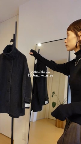 「アイテム（ステンカラーコート）」を使った、RIHOさん（レディース・150cm）の秋コーディネート