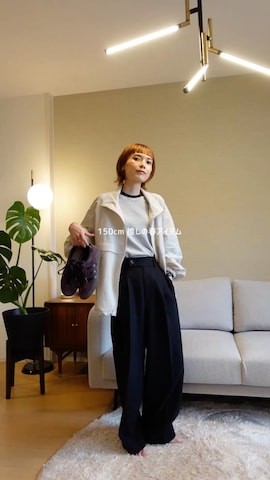 「アイテム（テーラードジャケット）」を使った、RIHOさん（レディース・150cm）の春コーディネート