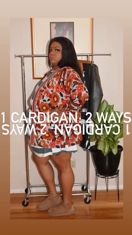 「アイテム（チュニック）」を使った、Imani Alicia Smithさん（レディース・175cm）の秋コーディネート