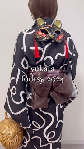 「アイテム（浴衣）」を使った、ɴɪᴄᴏ.ᴀʏᴀさん（レディース・149cm）の夏コーディネート