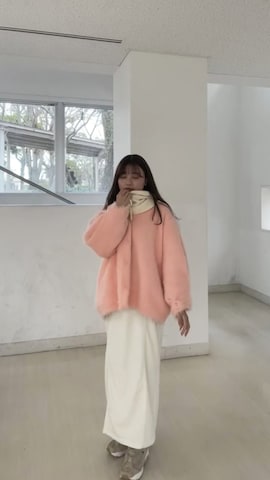「アイテム（ネックウォーマー/スヌード）」を使った、yuukaさん（レディース・155cm）の春コーディネート
