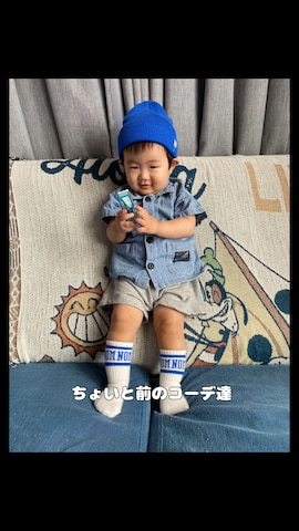 「アイテム（ニットキャップ/ビーニー）」を使った、ruiさん（キッズ・80cm）の冬コーディネート