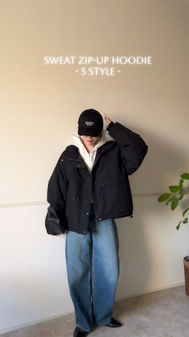 パーカーを使ったkocoaさんのファッション動画