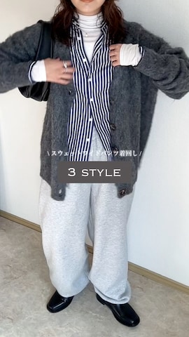 「Chillfar（チルファー）のアイテム（カーディガン/ボレロ）」を使った、kocoaさん（レディース・160cm）の冬コーディネート