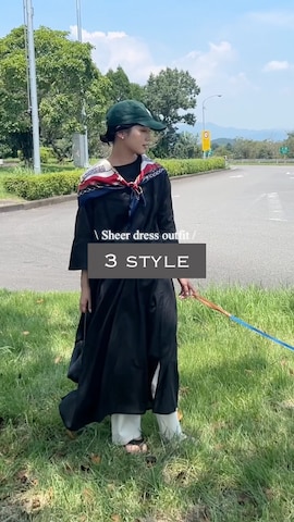 「アイテム（バンダナ/スカーフ）」を使った、𝚔𝚘𝚌𝚘𝚊さん（レディース・160cm）の夏コーディネート