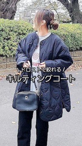 Riberryのノーカラーコートを使った&りっちさんのファッション動画