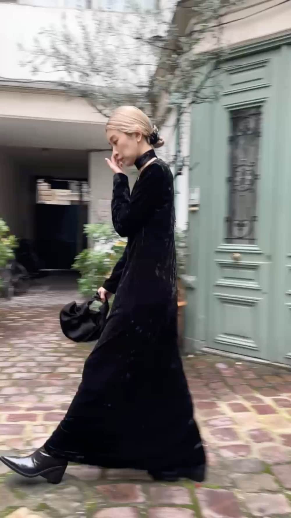 ワンピース RIM.ARK Crash velour classical dress RIM.ARK（リムアーク） | HOLIDAY COLLECTION ___ 11/6- order