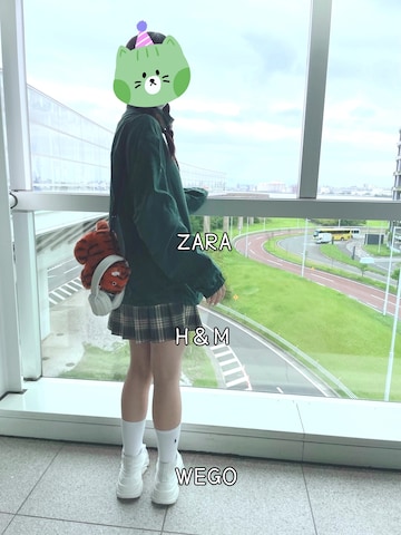 「アイテム（イヤーカフ）」を使った、ぱやさん（レディース・158cm）の秋コーディネート