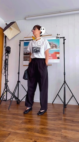 RENのアイテムを使った鳥おばさんさんのファッション動画