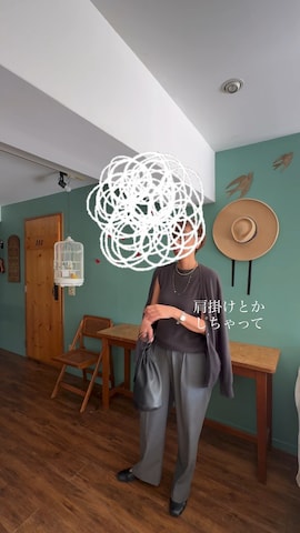 「おばさん」｜鳥おばさんさん（レディース・168cm）の春コーディネート