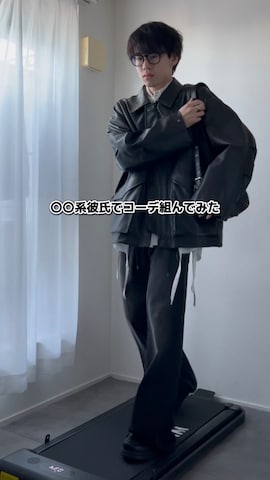 Perushuのジャケット/アウターを使ったつぐ吉さんのファッション動画