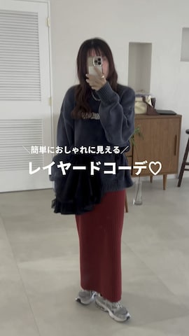 「アイテム（その他トップス）」を使った、yukiさん（レディース・156cm）の冬コーディネート