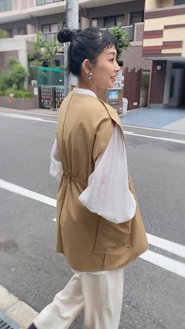 Marientのベストを使ったMARIKOさんのファッション動画