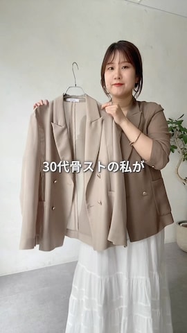 「ロングワンピース」｜「アイテム（テーラードジャケット）」を使った、sakuraさん（レディース・166cm）の春コーディネート