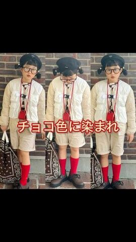 「アイテム（ハンチング/ベレー帽）」を使った、かーちんさん（キッズ・130cm）の冬コーディネート