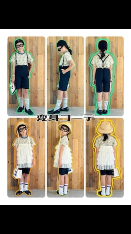 「アイテム（チュニック）」を使った、かーちんさん（キッズ・132cm）の夏コーディネート