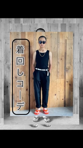 「アイテム（タンクトップ）」を使った、かーちんさん（キッズ・155cm）の夏コーディネート
