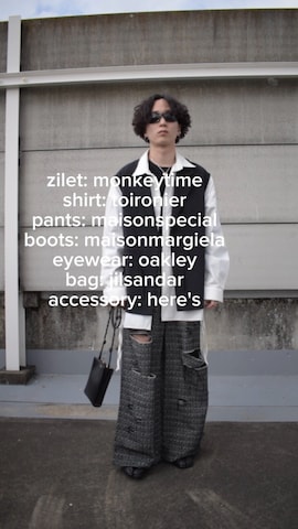 MONKEY TIMEのベストを使った熊谷一平さんのファッション動画