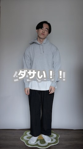 「アイテム（スラックス）」を使った、RIKUさん（メンズ・171cm）の春コーディネート