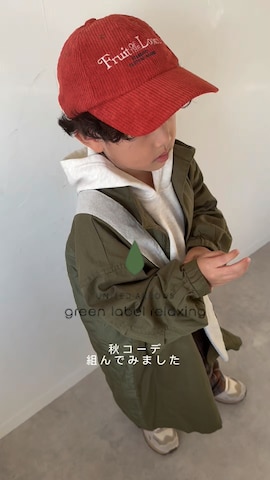 「アイテム（モッズコート）」を使った、ORITSUさん（キッズ・110cm）の秋コーディネート