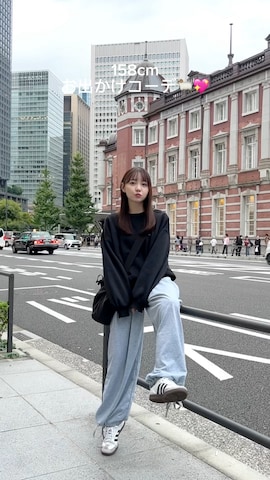 「アイテム（キャミソール）」を使った、みさねさん（レディース・158cm）の冬コーディネート
