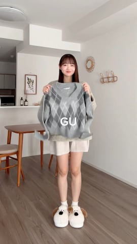 「アイテム（ニット/セーター）」を使った、みさねさん（レディース・158cm）の冬コーディネート