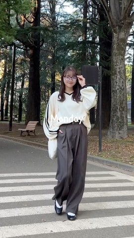 「アイテム（ブルゾン）」を使った、みさねさん（レディース・158cm）の秋コーディネート