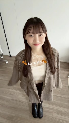 「アイテム（キャミソール）」を使った、みさねさん（レディース・158cm）の秋コーディネート
