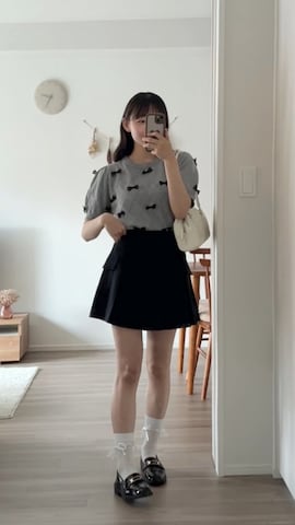 moment+のカーディガン/ボレロを使ったみさねさんのファッション動画