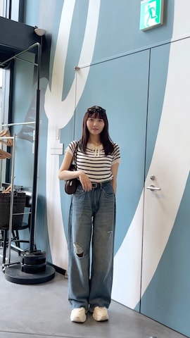 「アイテム（ヘアバンド）」を使った、みさねさん（レディース・158cm）の秋コーディネート