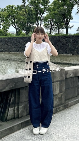 「アイテム（ファンデーション）」を使った、みさねさん（レディース・158cm）の夏コーディネート