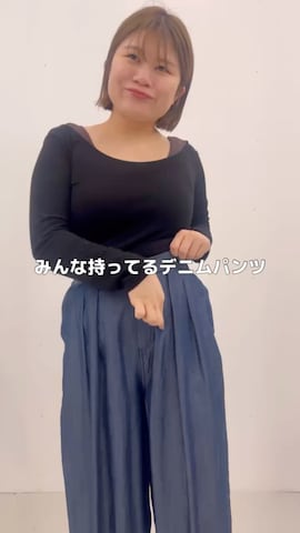 Jena espace merveilleuxのカーディガン/ボレロを使ったchihiroさんのファッション動画-デニムパンツ着回し！